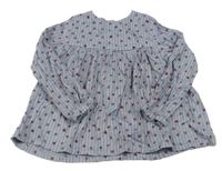 Modrá pruhovaná tunika s beruškami