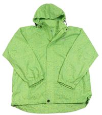 Zelená vzorovaná šusťáková jarní funkční bunda s kapucí McKinley 