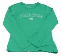 Zelené triko s nápisy a číslem PRIMARK