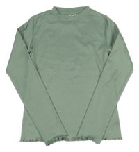 Světlekhaki žebrované triko Y.F.K.