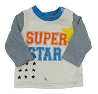 Bílo-pruhované triko s nápisem Nutmeg