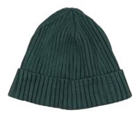 Zelená žebrovaná čepice 