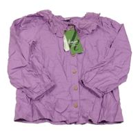 Nové - Fialová halenka s madeirovým límečkem Tu