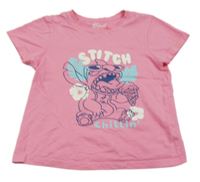 Růžové tričko se Stitchem Primark