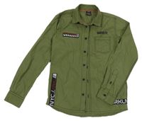 Khaki košile s nášivkami Chapter young