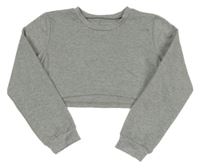 Šedá crop mikina 