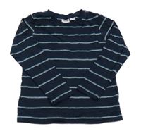 Tmavomodro-bílé pruhované triko Lupilu