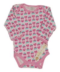 Nové - Růžové body se srdíčky 