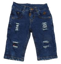 Tmavomodré rifle s prošoupáním 