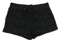 Černé melírované bavlněné kraťasy H&M