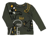 Khaki triko s dinosaury Primark