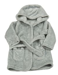 Šedý chlupatý župan s kapucí George
