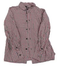 Černo-červeno-bílá kostkovaná košile H&M