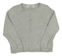 Šedý propínací svetr H&M