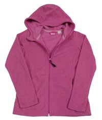 Růžová funkční fleecová propínací mikina s kapucí Crivit
