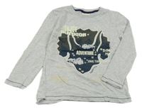 Šedé triko s potiskem Kids 