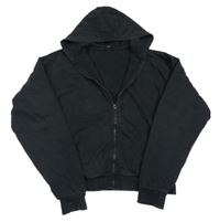 Černá propínací crop mikina s kapucí George vel. 16 let