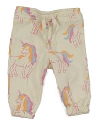 Pudrové tepláky s jednorožci Primark