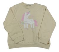Pudrová mikina s jednorožcem H&M