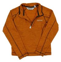 Rezavá pruhovaná funkční sportovní mikina s logem Regatta