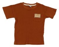 Cihlové vzorované tričko s kapsou Kiki&Koko