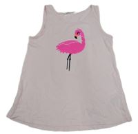 Světlerůžový top s plameňákem H&M