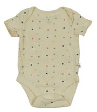 Smetanové žebrované body s puntíky F&F
