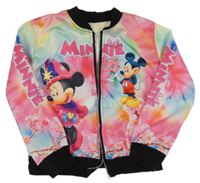 Barevná batikovaná bunda s Minnií a Mickeym