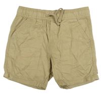 Béžové plátěné kraťasy Primark 
