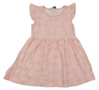 Světlerůžové bavlněné šaty se srdíčky Primark