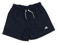 Tmavomodré plážové kraťasy s logem Adidas