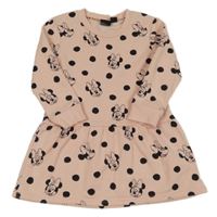 Světlerůžové teplákové šaty s Minnií Primark