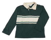 Tmavozelené polo triko s límečkem H&M