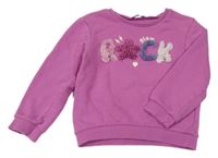Růžová oversize mikina mikina s nápisem Benetton