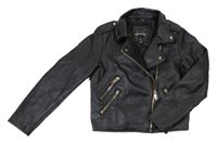 Černý koženkový podšitý crop křivák Firetrap