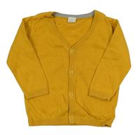 Okrový propínací svetr H&M