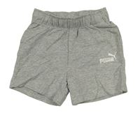 Šedé melírované kraťasy s logem PUMA