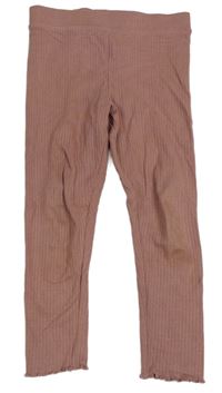 Starorůžové žebrované legíny PRIMARK