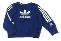 Tmavomodro-bílá mikina Adidas