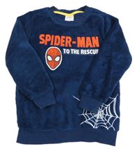 Tmavomodrá plyšová mikina se Spider-manem Disney