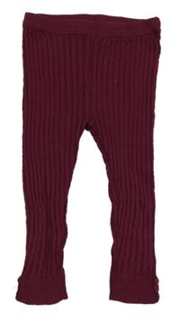 Vínové žebrované/vzorované kamaše PRIMARK