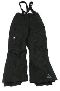 Černé šusťákové funkční zimní oteplovačky s odepínacími kšandami crivit