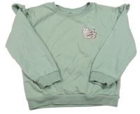 Olivová mikina se sovičkou a volánky Lily & Dan