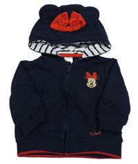 Tmavomodrá propínací mikina s Minnie a kapucí C&A