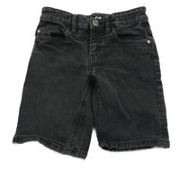 Černé slim teplákové riflové kraťasy C&A