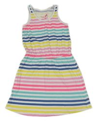 Bílo-barevné pruhované šaty alive