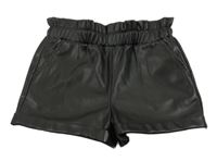 Černé paper bag koženkové kraťasy PRIMARK