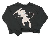Černošedá crop mikina s pokémonem H&M