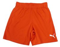 Červené funkční sportovní kraťasy s logem PUMA
