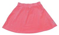 Křiklavě růžová plyšová sukně s logem z kamínků Juicy Couture